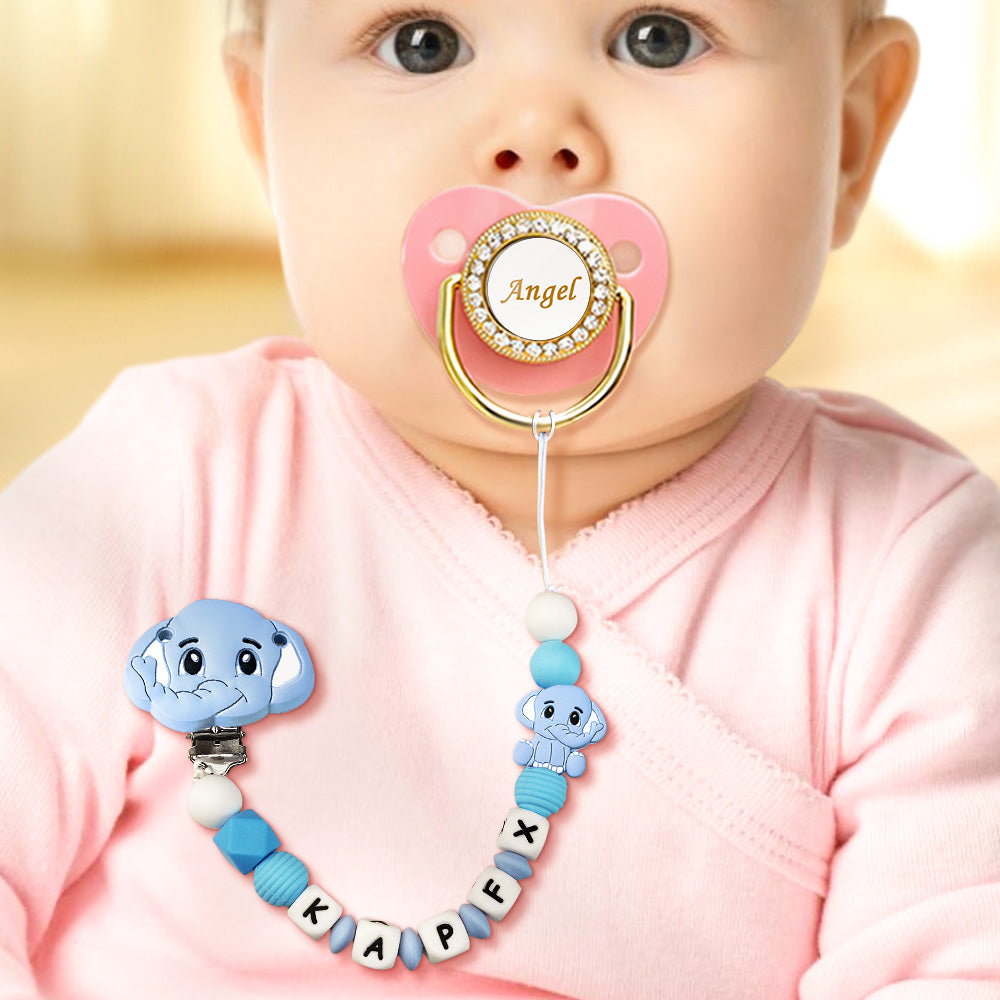 Attache-tétine Personnalisée Prénom – Cadeau bébé, Cadeau Anniversaire - MONBIJOO