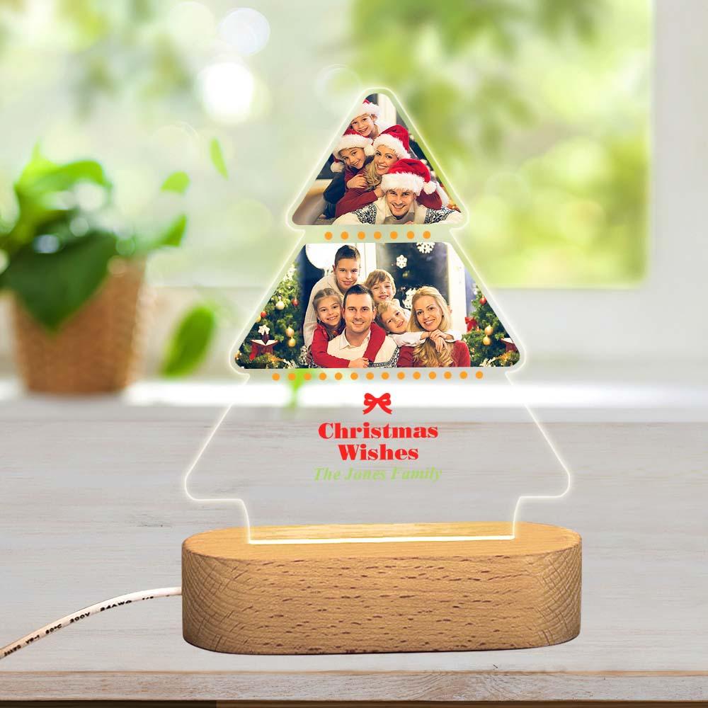 Veilleuse Personnalisée – Lumières en forme d’arbre de Noël - Décoration de Noel - MONBIJOO