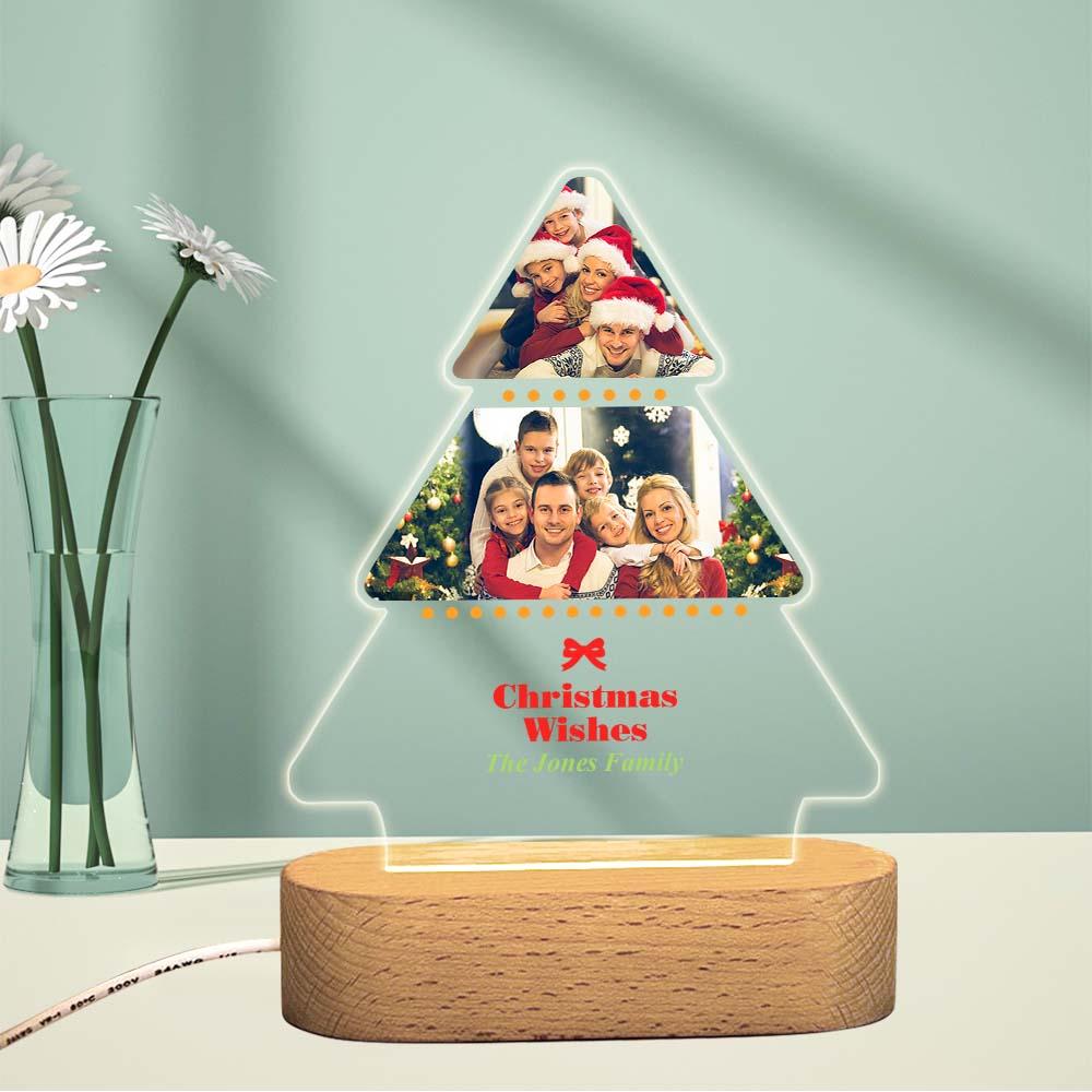 Veilleuse Personnalisée – Lumières en forme d’arbre de Noël - Décoration de Noel - MONBIJOO