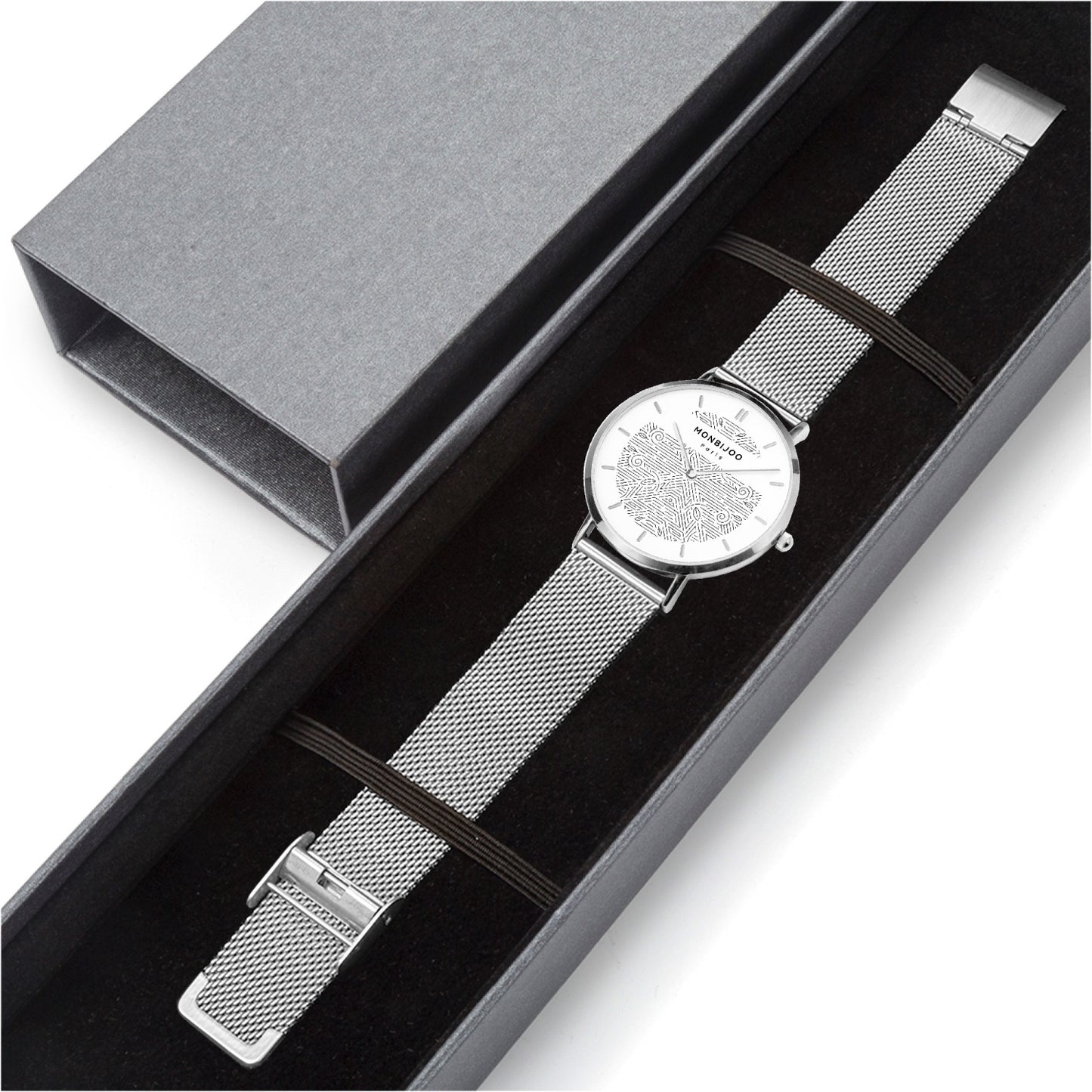 Montre Homme Stellar Cadran BloomLine Bracelet Acier Argenté - MONBIJOO