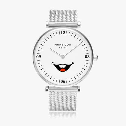 Montre Femme Ember Cadran HappyTime Bracelet Acier Argenté - MONBIJOO