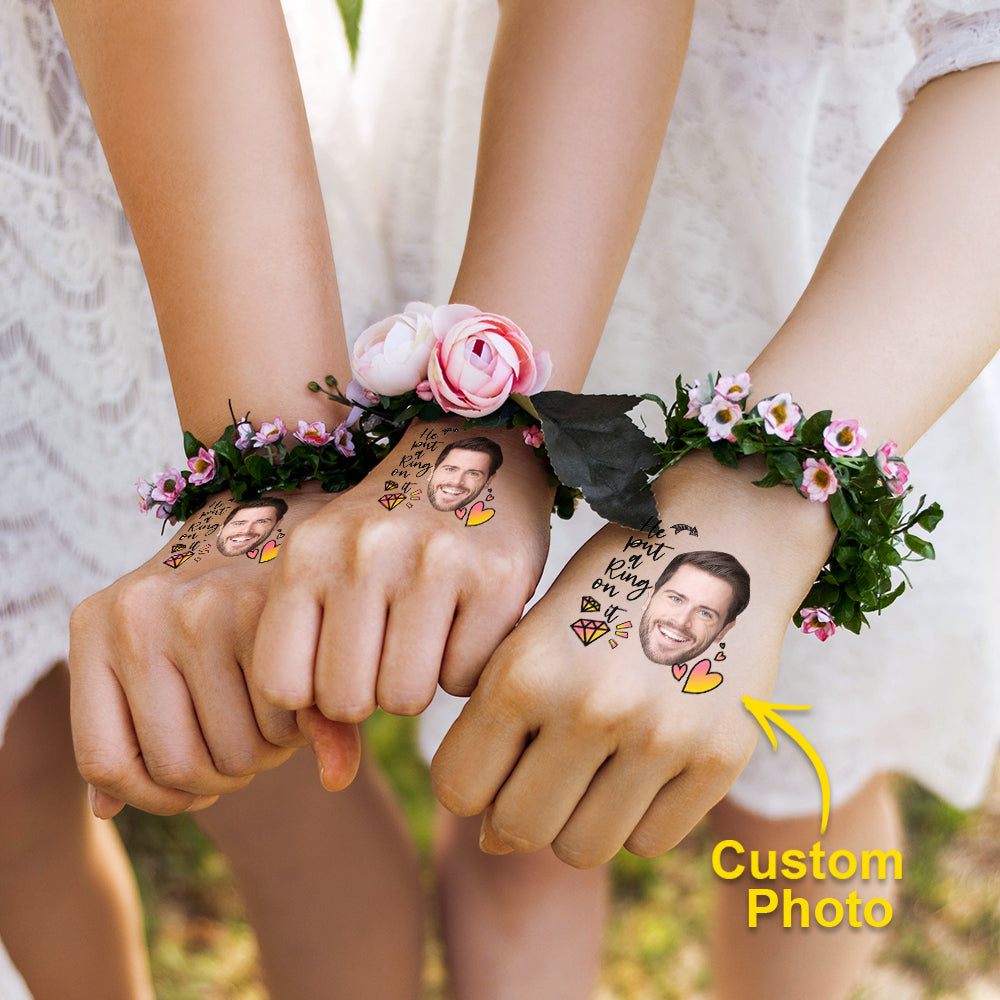 Lot de 15 Autocollants Personnalisés Tatouage Temporaires Imperméables Pour Mariage - MONBIJOO