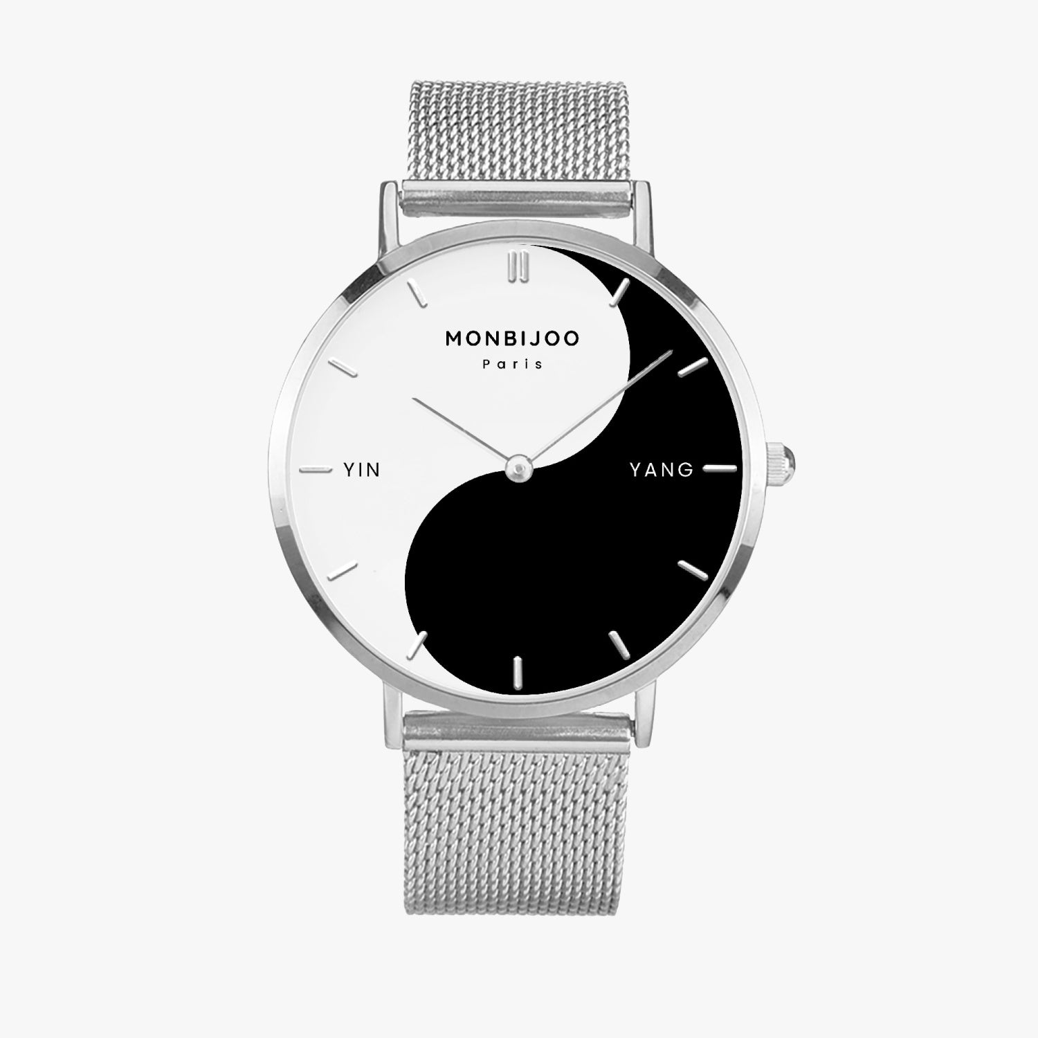 Montre Homme  Stellar Cadran Yin Yang Bracelet Acier Argenté - MONBIJOO