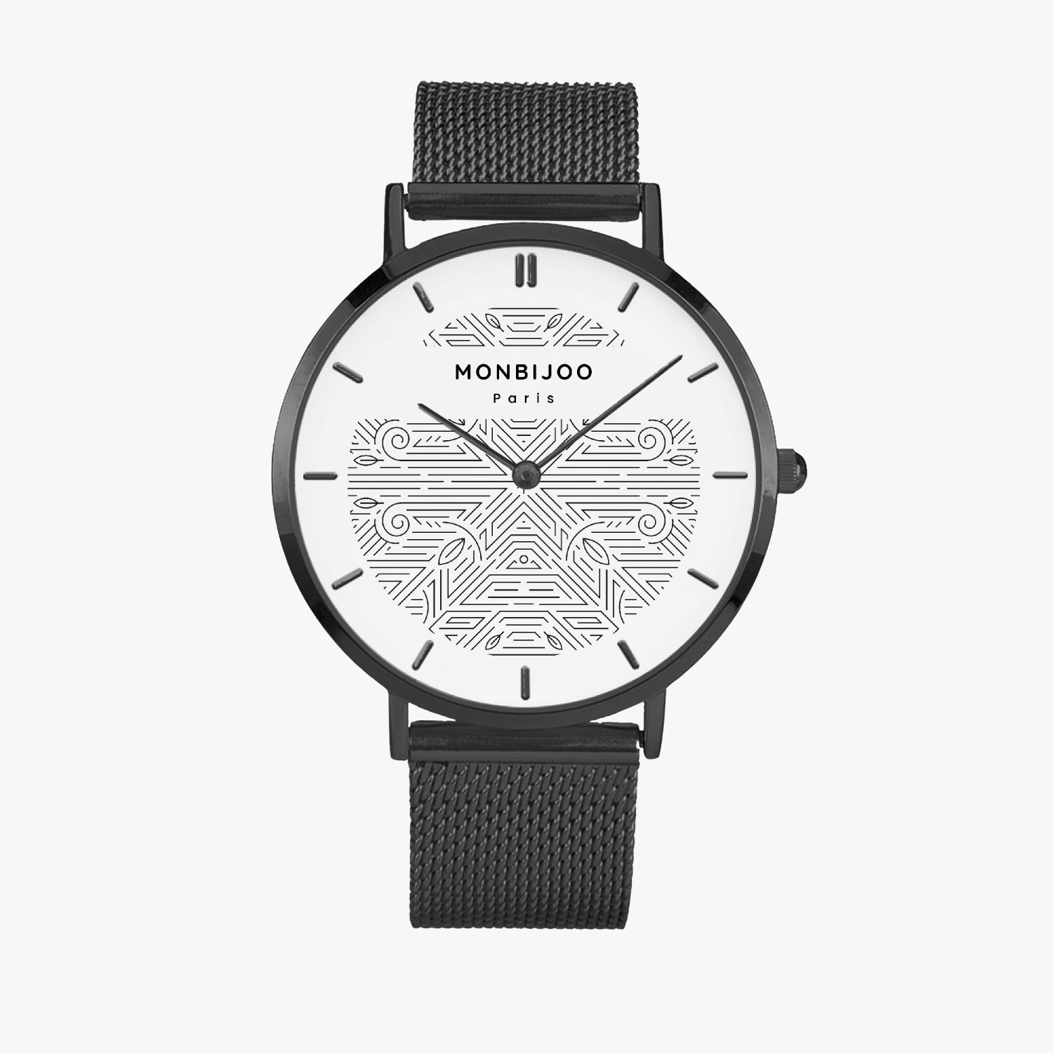 Montre Homme Stellar Cadran BloomLine Bracelet Acier Noir - MONBIJOO