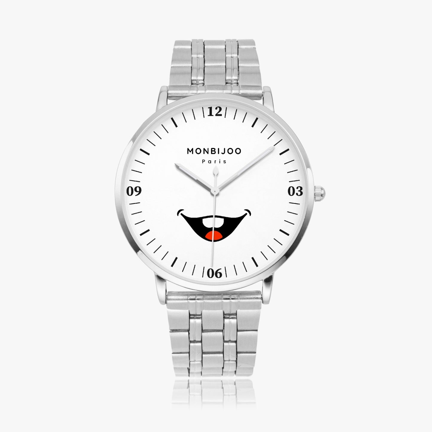 Montre Homme Vanguard Cadran HappyTime Bracelet Acier Argenté - MONBIJOO