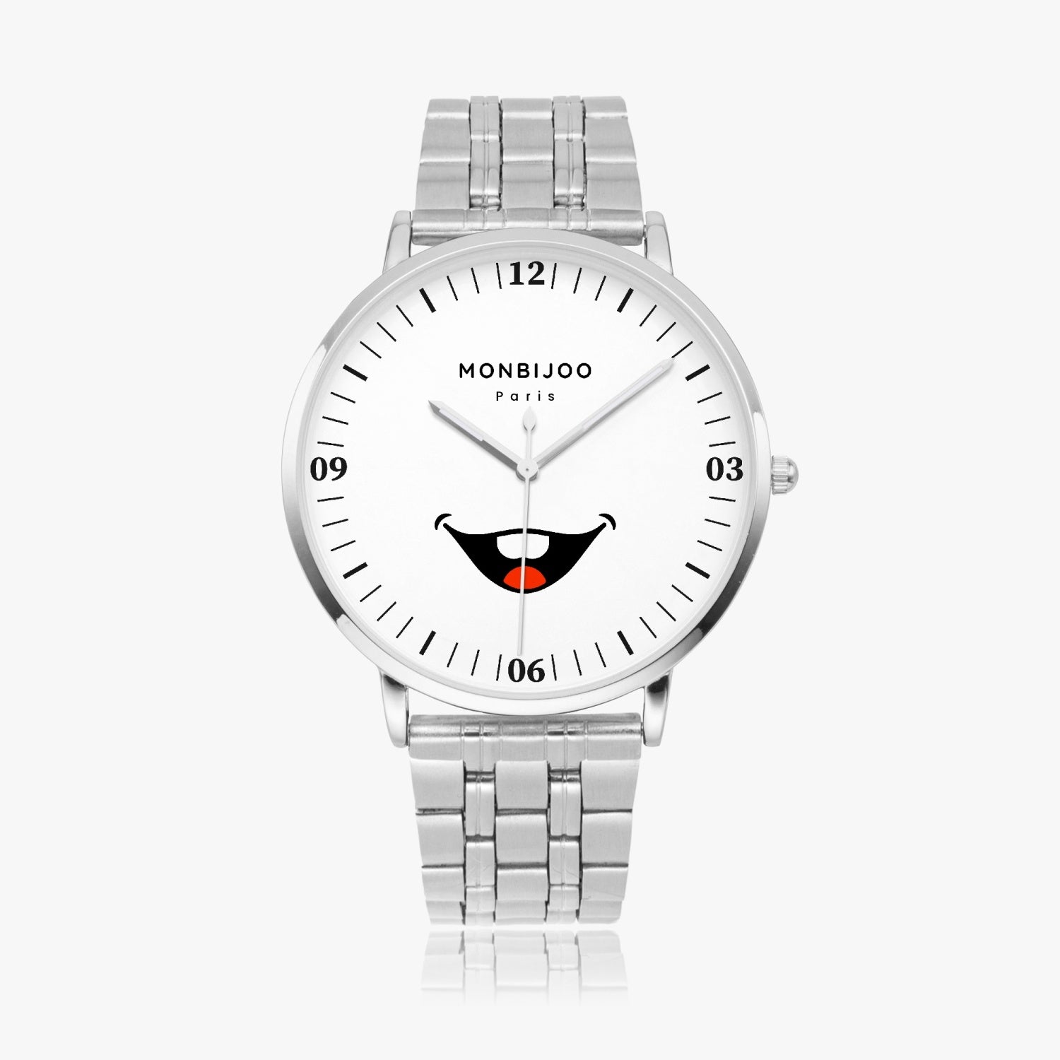 Montre Homme Vanguard Cadran HappyTime Bracelet Acier Argenté - MONBIJOO