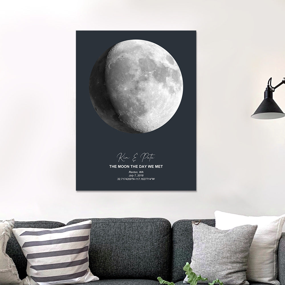 Affiche Personnalisée Phase de lune - Cadeaux Personnalisés Monbijoo 