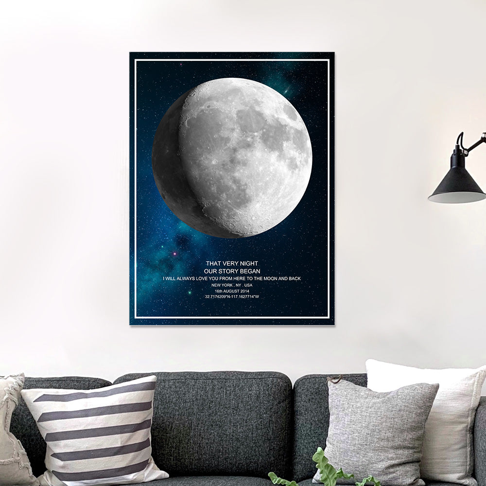 Affiche Personnalisée Phase de lune - Cadeaux Personnalisés Monbijoo 