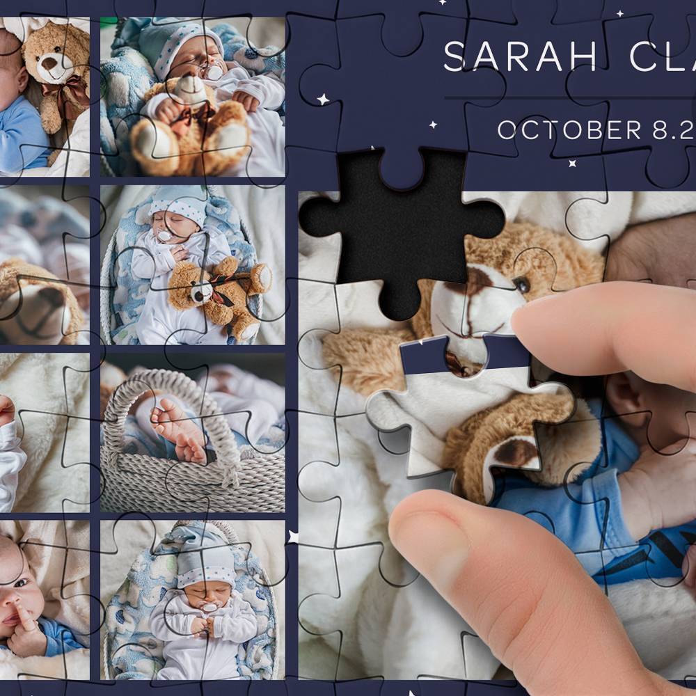 Puzzle Photo Personnalisé Pour Nouveau-né - MONBIJOO