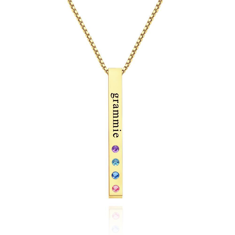 Collier Prénom Personnalisé Pierre de Naissance en or