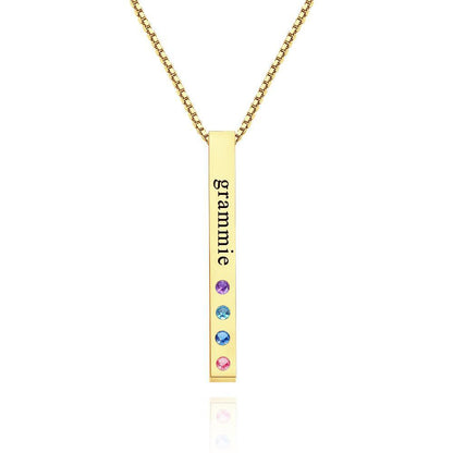 Collier Prénom Personnalisé Pierre de Naissance en or