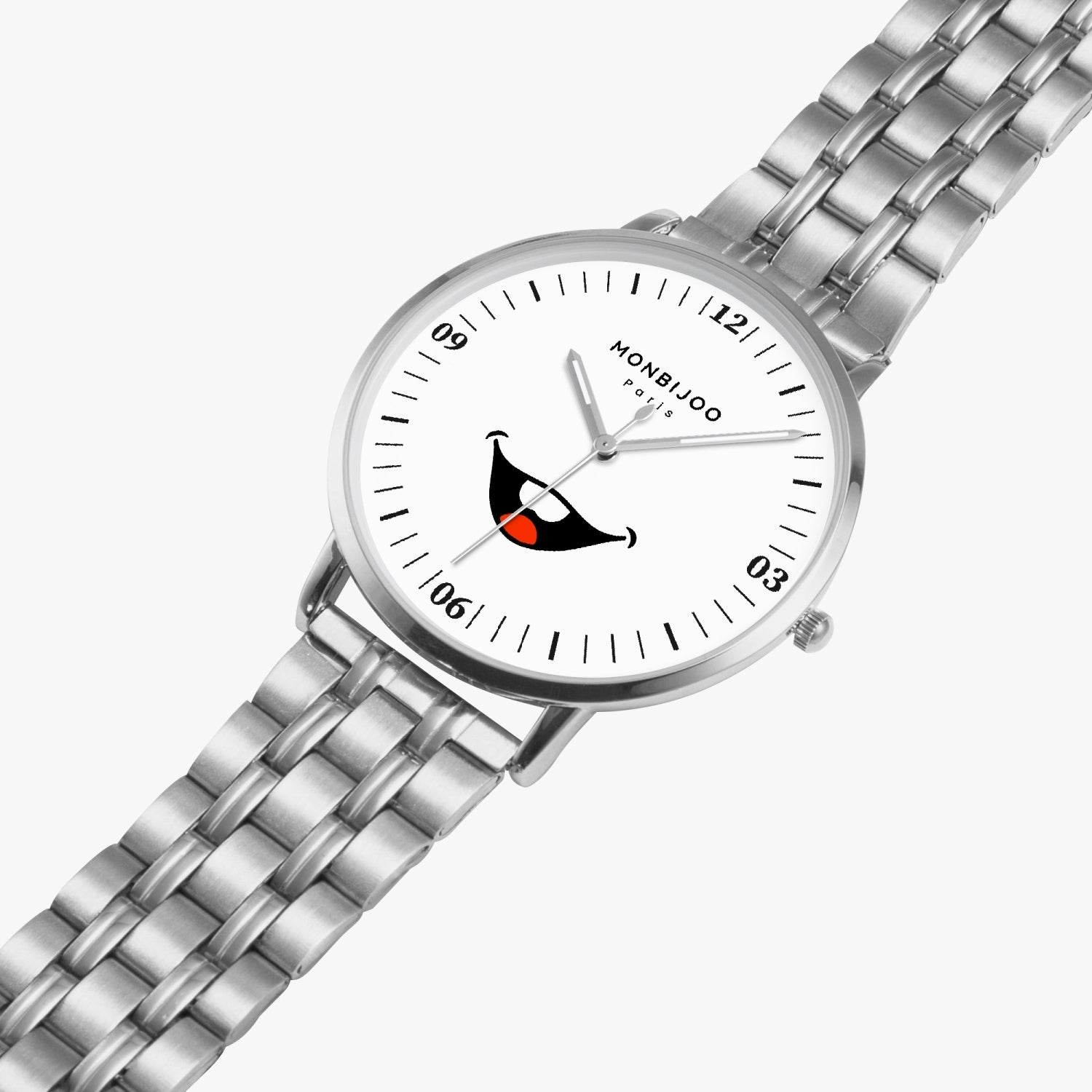 Montre Homme Vanguard Cadran HappyTime Bracelet Acier Argenté - MONBIJOO