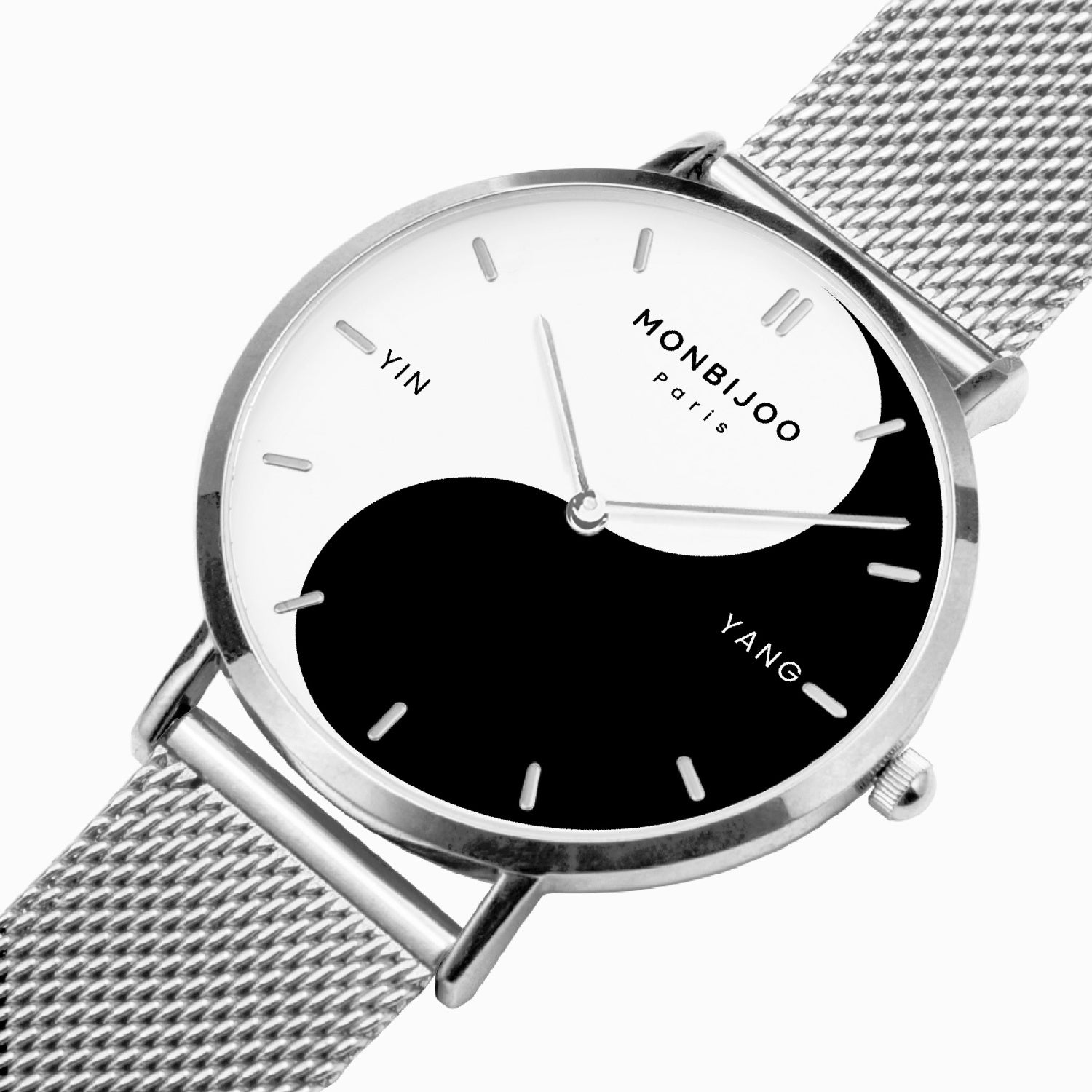 Montre Homme  Stellar Cadran Yin Yang Bracelet Acier Argenté - MONBIJOO
